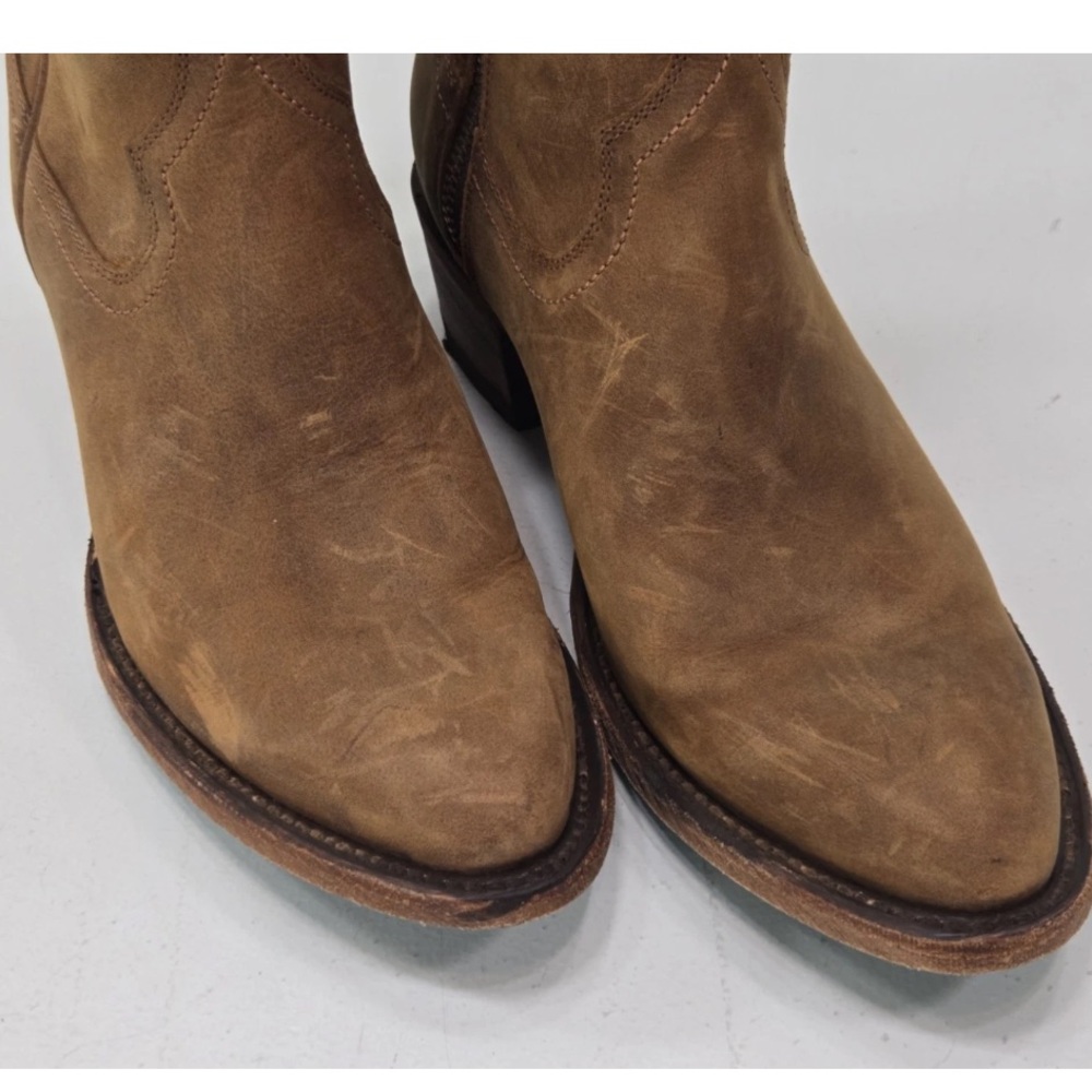 Lane Boots Plain Jane Brown Leather Western Tall Cowboy Size 9.5 Womens - Picture 2 of 11